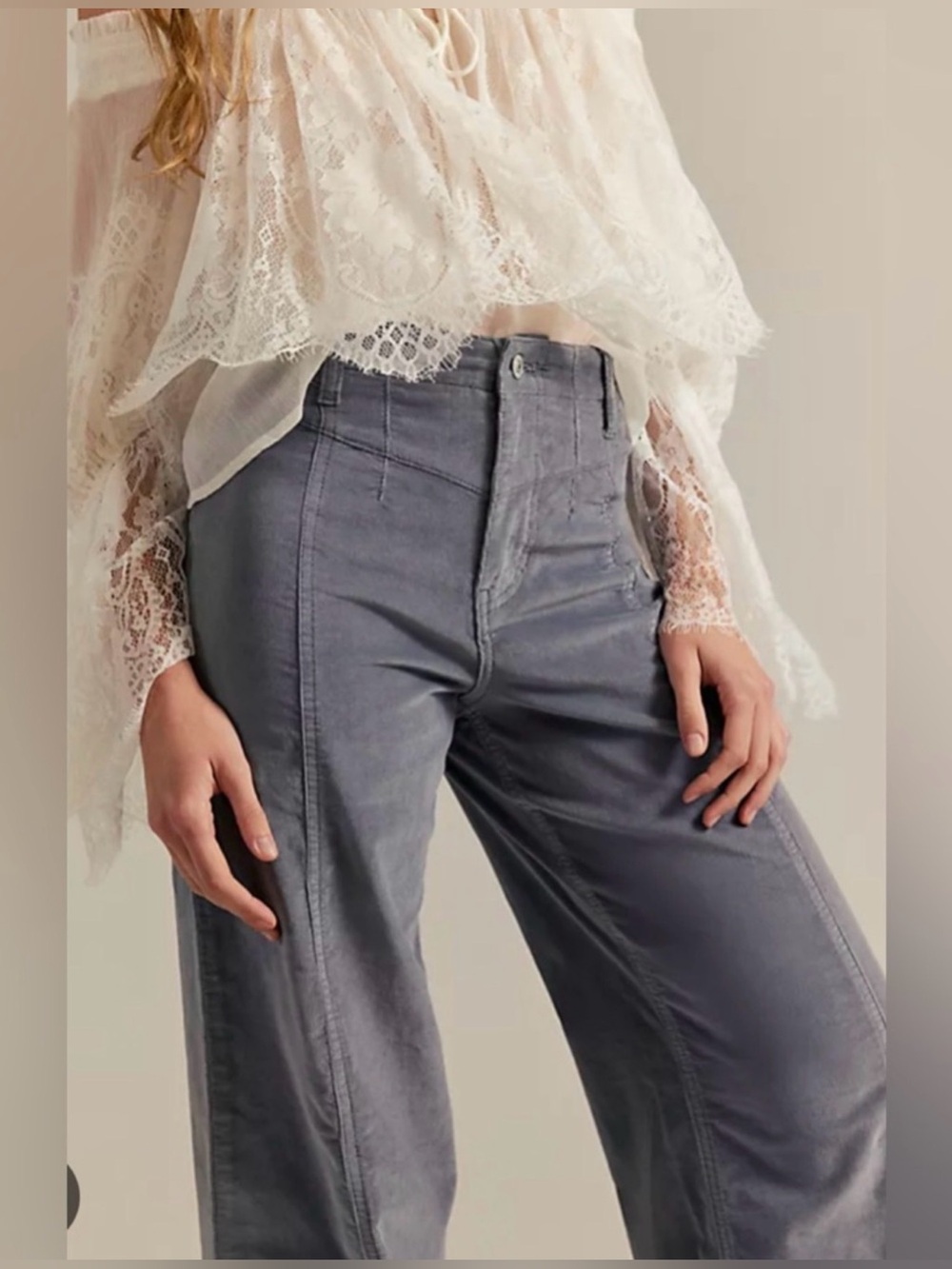 Free People We The Free Libre Cord Wide-Leg Jeans. NWT. Mockingbird